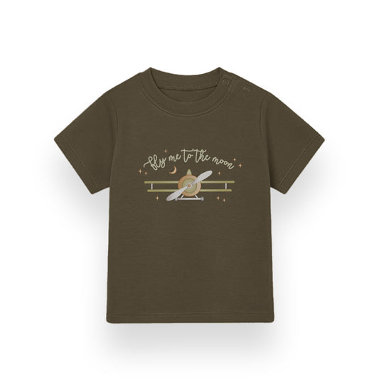 Fly me to the moon - Boys short sleeve baby t-shirt
