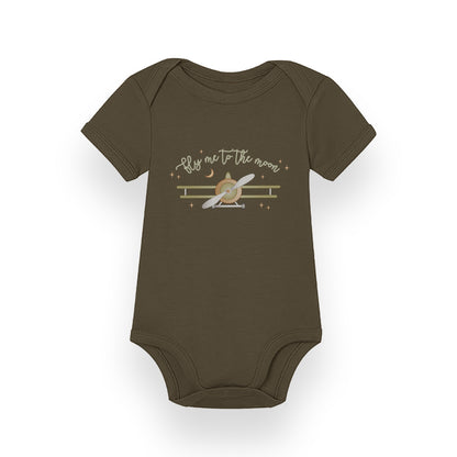 Fly me to the moon - Boys short sleeve bodysuit