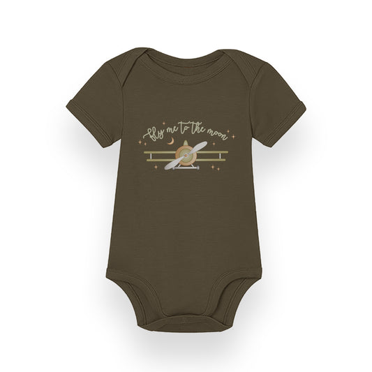 Fly me to the moon - Boys short sleeve bodysuit