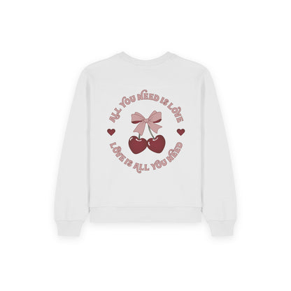 All you need is love - Girls crew neck sweatshirt