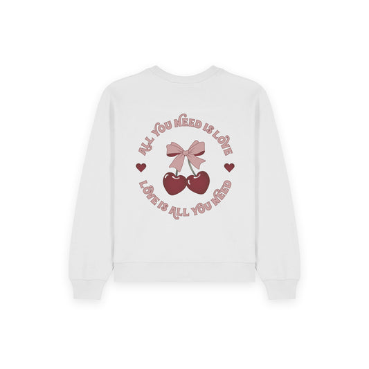 All you need is love - Girls crew neck sweatshirt