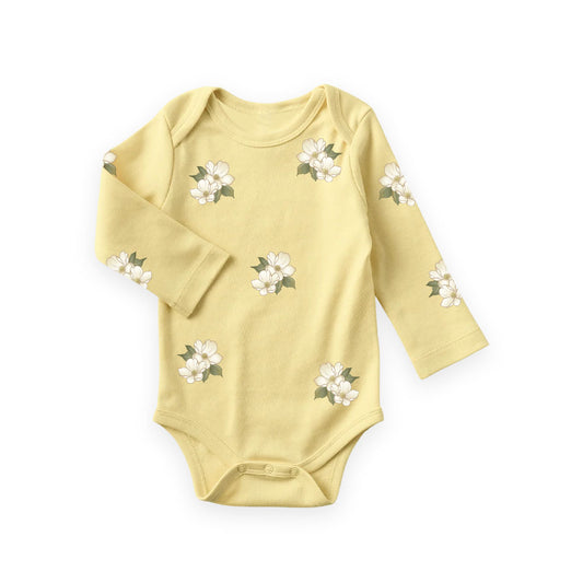 Flowers of white - Long sleeve bodysuit